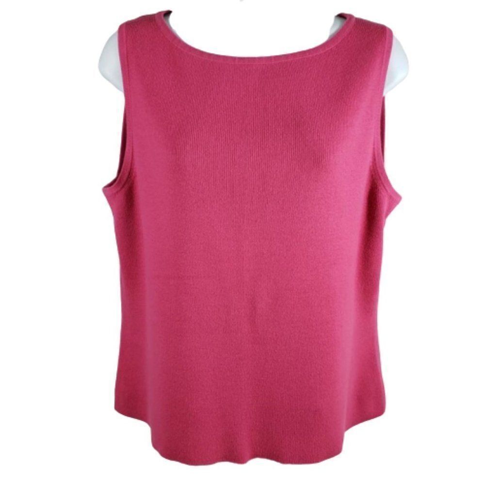 Ilyse Hart Sleeveless lightweight knit sweater tank workwear top – women’s